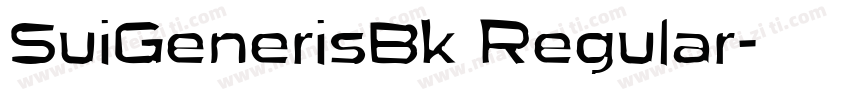 SuiGenerisBk Regular字体转换